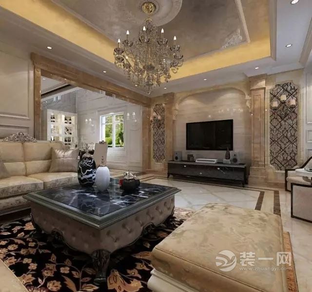 大户型拆改施工 207平欧式风格装修设计